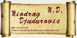 Miodrag Đudurović vizit kartica